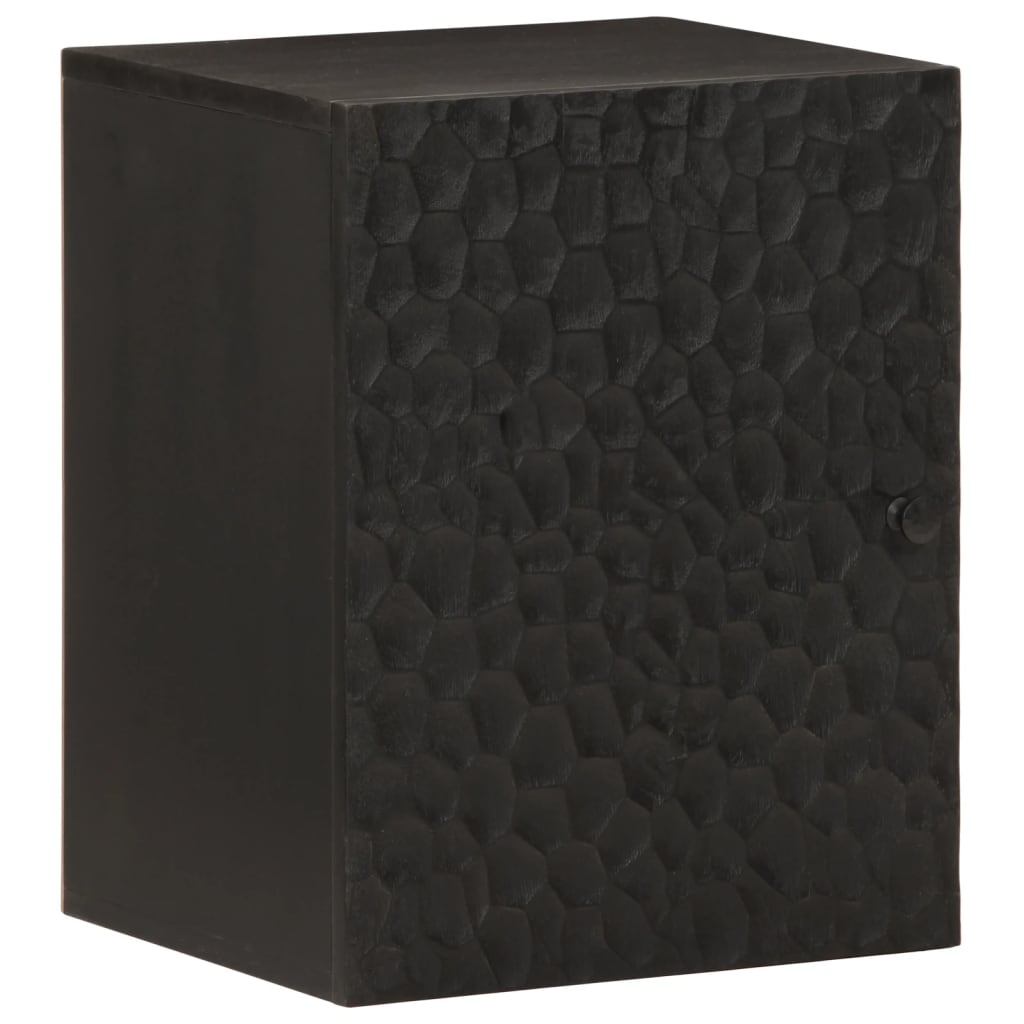 vidaXL Armário de parede para WC 38x33x48 cm mangueira maciça preto
